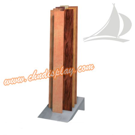 雙面型木質木地板樣品展示插架WD728